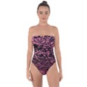 Pink  waves flow series 11 Tie Back One Piece Swimsuit View1