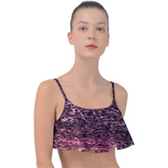 Pink  Waves Flow Series 11 Frill Bikini Top by DimitriosArt