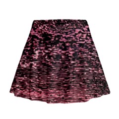 Pink  Waves Flow Series 11 Mini Flare Skirt by DimitriosArt