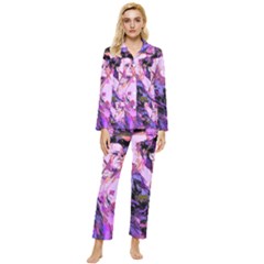 Checkers Womens  Long Sleeve Velvet Pocket Pajamas Set by MRNStudios