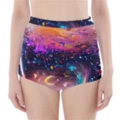 Galaxy Glass High-waisted Bikini Bottoms by Dazzleway