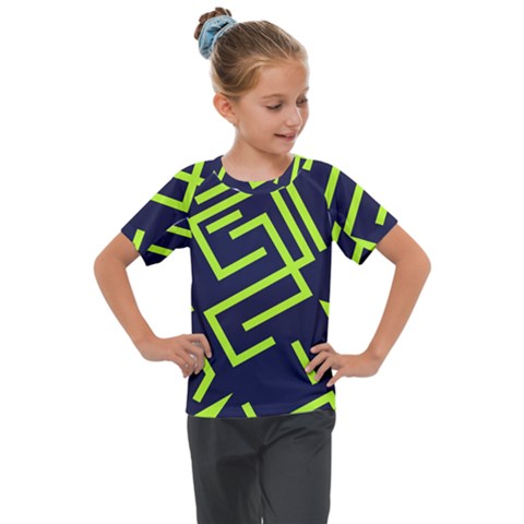 Abstract Pattern Geometric Backgrounds   Kids  Mesh Piece Tee by Eskimos