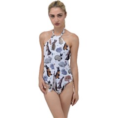 Funny Bunny Go With The Flow One Piece Swimsuit by SychEva