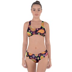 Paisley Pattern Design Criss Cross Bikini Set by befabulous