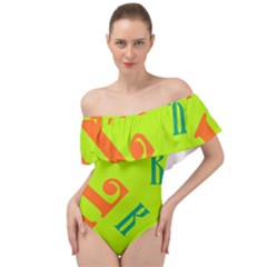 Abstract Pattern Geometric Backgrounds   Off Shoulder Velour Bodysuit  by Eskimos