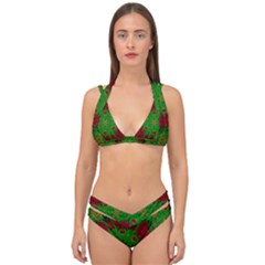 Peacock Lace So Tropical Double Strap Halter Bikini Set by pepitasart