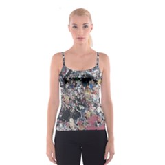 Multicolored Debris Texture Print Spaghetti Strap Top by dflcprintsclothing