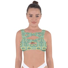 Abstract Pattern Geometric Backgrounds   Bandaged Up Bikini Top by Eskimos