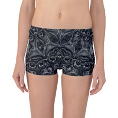 Charcoal Mandala Boyleg Bikini Bottoms by MRNStudios