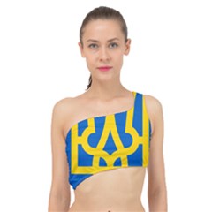Coat Of Arms Of Ukraine Spliced Up Bikini Top  by abbeyz71