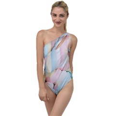 Rainbow-cake-layers Marshmallow-candy-texture To One Side Swimsuit by jellybeansanddinosaurs