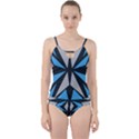 Abstract pattern geometric backgrounds   Cut Out Top Tankini Set View1