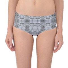 Nature Collage Seamless Pattern Mid-waist Bikini Bottoms by dflcprintsclothing