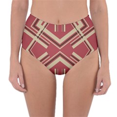 Abstract Pattern Geometric Backgrounds   Reversible High-waist Bikini Bottoms by Eskimos