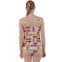 Abstract pattern geometric backgrounds   Twist Front Tankini Set View2