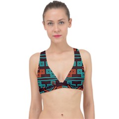Abstract Pattern Geometric Backgrounds   Classic Banded Bikini Top by Eskimos