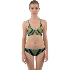 Abstract Geometric Design    Wrap Around Bikini Set by Eskimos