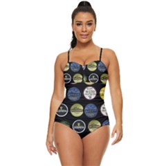 Beer Brands Logo Pattern Retro Full Coverage Swimsuit by dflcprintsclothing