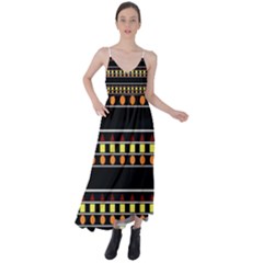 Tribal Shapes Black Tie Back Maxi Dress by FunDressesShop