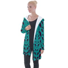 Leaves On Adorable Peaceful Captivating Shimmering Colors Longline Hooded Cardigan by pepitasart