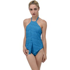 Sea Waves Go With The Flow One Piece Swimsuit by Sparkle
