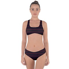 Digital Lines Criss Cross Bikini Set by Sparkle