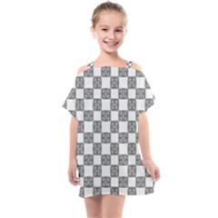Seamless Tile Derivative Pattern Kids  One Piece Chiffon Dress by Jancukart