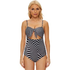 Pattern Knot Front One-piece Swimsuit by artworkshop