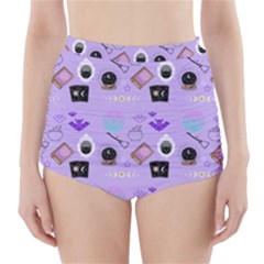 Pale Purple Goth High-waisted Bikini Bottoms by InPlainSightStyle