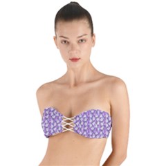 Purple Ghost Twist Bandeau Bikini Top by InPlainSightStyle