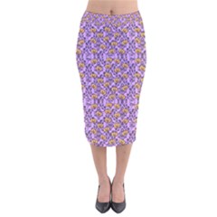 Purple Jack Velvet Midi Pencil Skirt by InPlainSightStyle