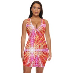 Bursting Energy Draped Bodycon Dress by Thespacecampers