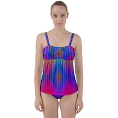 Intoxicating Rainbows Twist Front Tankini Set by Thespacecampers
