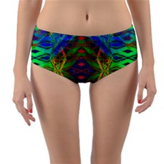 Portal Pieces Reversible Mid-waist Bikini Bottoms by Thespacecampers