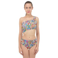 Floral Flowers Spliced Up Two Piece Swimsuit by artworkshop