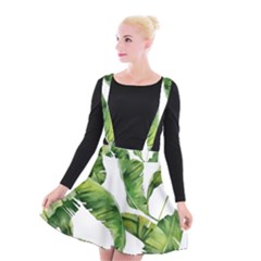 Sheets Tropical Plant Palm Summer Exotic Suspender Skater Skirt by artworkshop