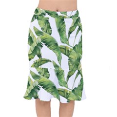 Sheets Tropical Plant Palm Summer Exotic Short Mermaid Skirt by artworkshop