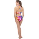 Colorful Painting Halter Side Cut Swimsuit View2