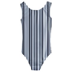 Barcode Pattern Kids  Cut-out Back One Piece Swimsuit by Sapixe