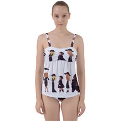 American Horror Story Cartoon Twist Front Tankini Set by nate14shop