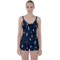 Halloween Tie Front Two Piece Tankini by nate14shop