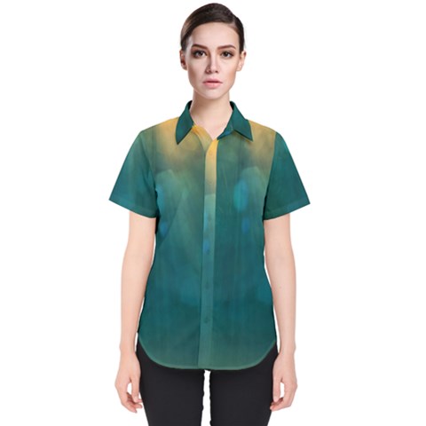 Background Green Women s Short Sleeve Shirt by nate14shop