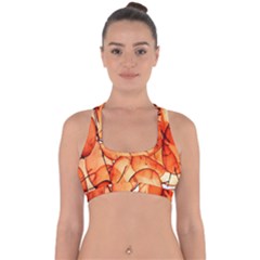 Orange Cross Back Hipster Bikini Top  by nate14shop