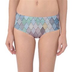 Tiles-shapes Mid-waist Bikini Bottoms by nate14shop