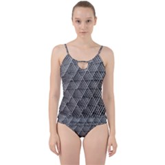 Grid Wire Mesh Stainless Rods Metal Cut Out Top Tankini Set by artworkshop
