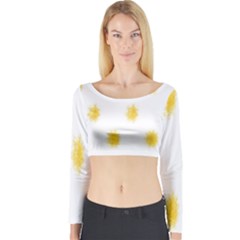 Abstract 003 Long Sleeve Crop Top by nate14shop