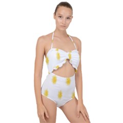 Abstract 003 Scallop Top Cut Out Swimsuit by nate14shop