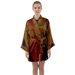 Abstract 004 Long Sleeve Satin Kimono
