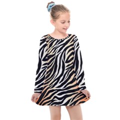 Cuts  Catton Tiger Kids  Long Sleeve Dress by nate14shop