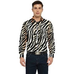Cuts  Catton Tiger Men s Long Sleeve Pocket Shirt  by nate14shop